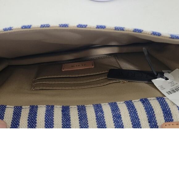 J. Crew Purse Envelope Clutch Crossbody Striped Bag Nautical Beach Chic Classic - Picture 8 of 8